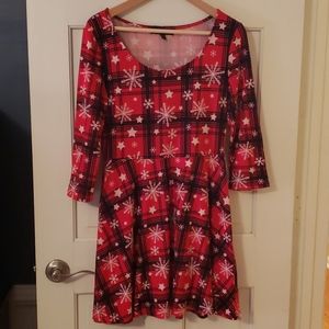 Plaid snowflake dress
